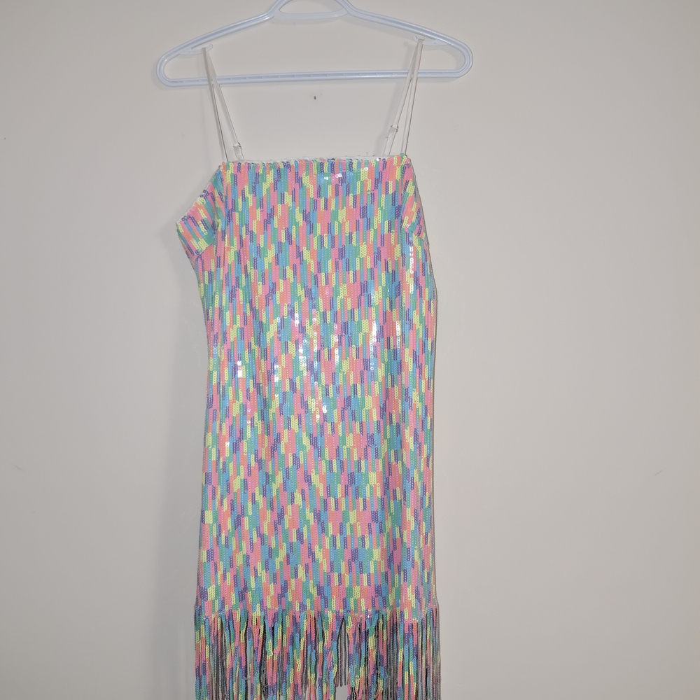 Multicolor Sequin Mini Dress